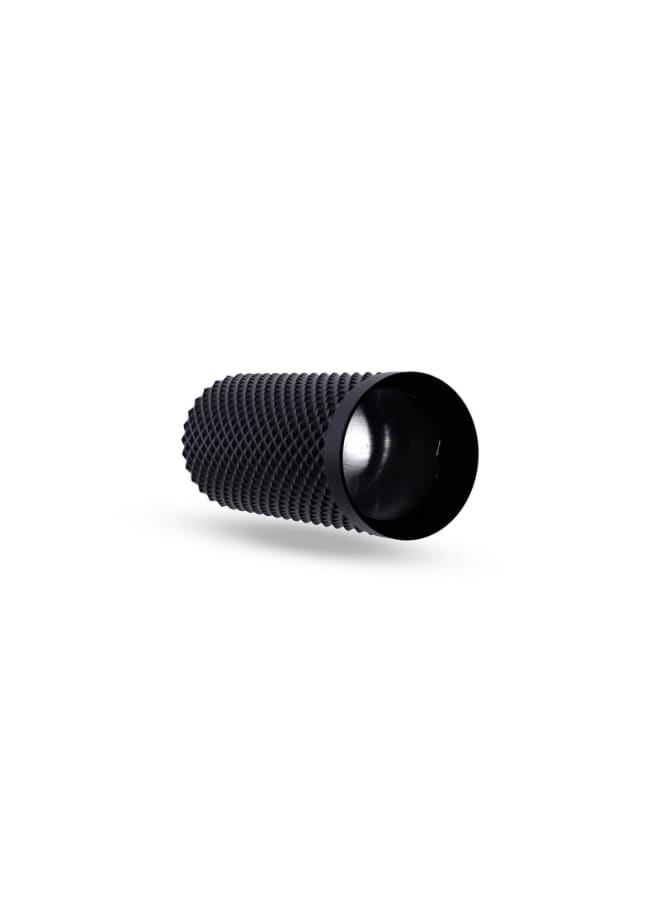 Jana Light Black Empty Faceted Round Aluminum Cylinder, 12×5.5 cm – JN460 - Image 2
